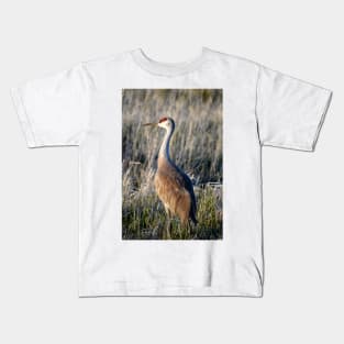 Sunset Sandhill Crane Kids T-Shirt